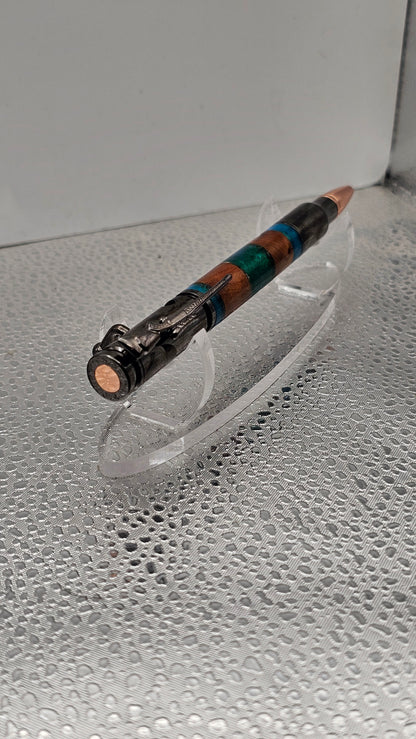 Handmade Pen, Gun Metal 30 Cal Bolt-Action