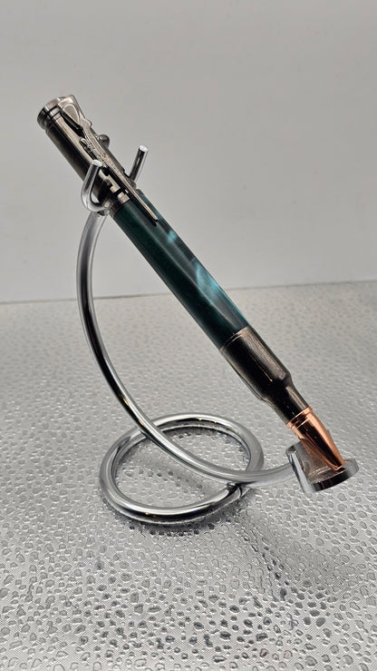 Handmade Pen, Gun Metal 30 Cal Bolt-Action