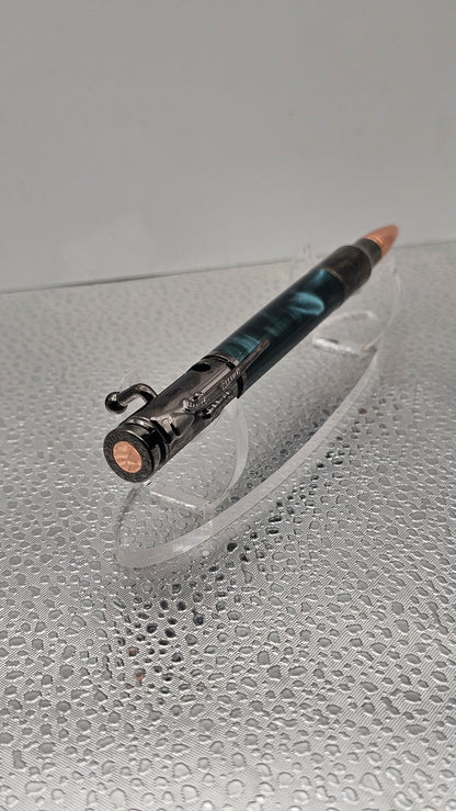 Handmade Pen, Gun Metal 30 Cal Bolt-Action