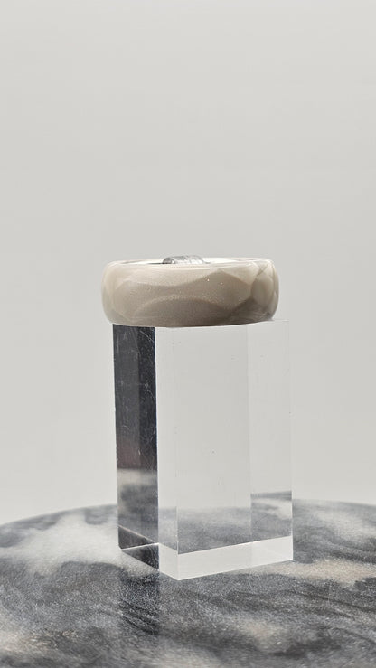 White Snake Skin Ring – Textured Stainless Steel Band