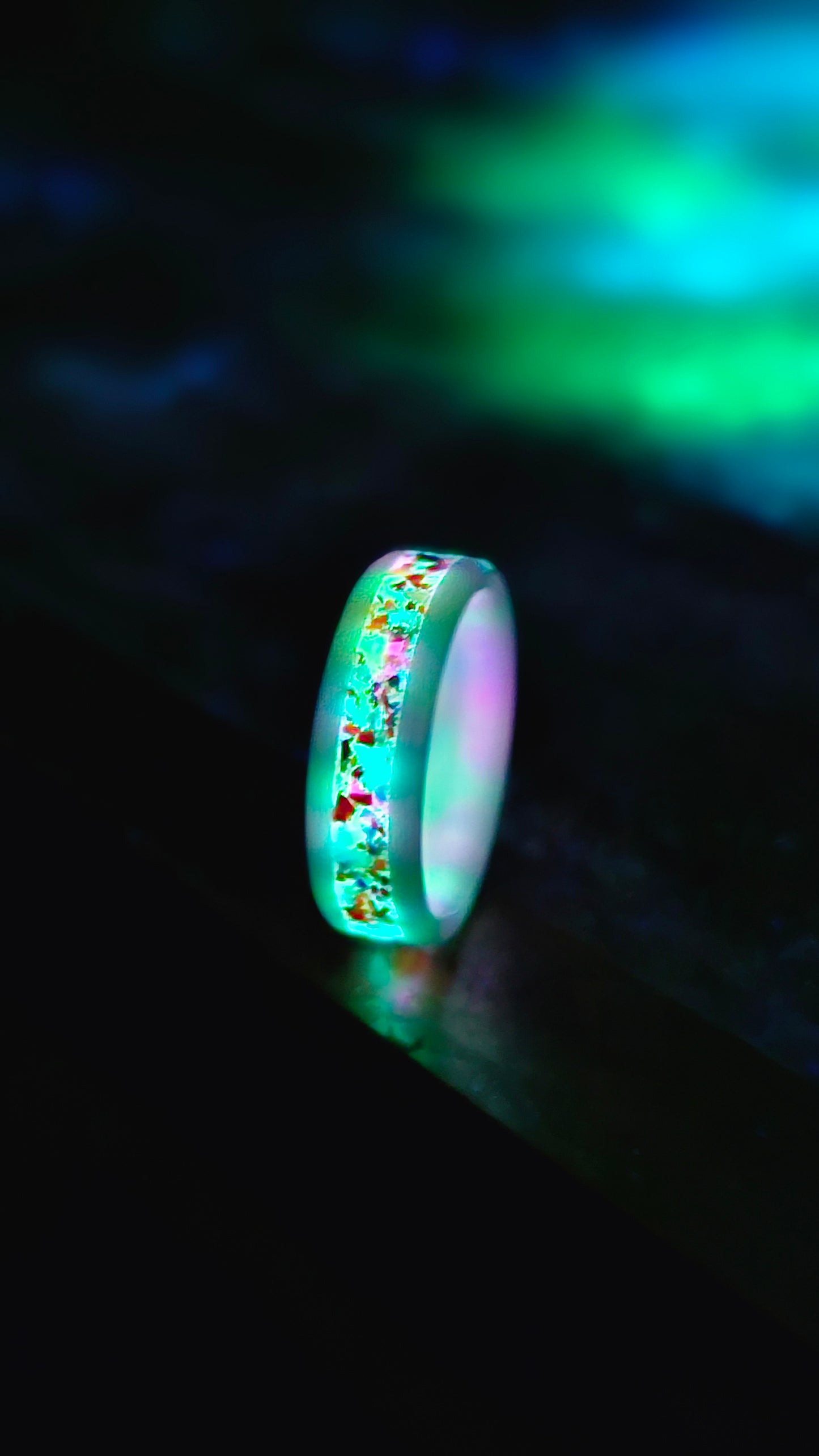 White Ceramic - Glow Stone Ring With Patrick Adair Materials