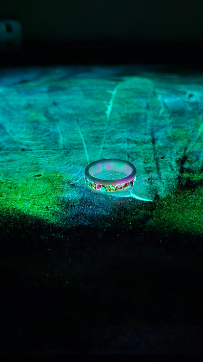 White Ceramic - Glow Stone Ring With Patrick Adair Materials