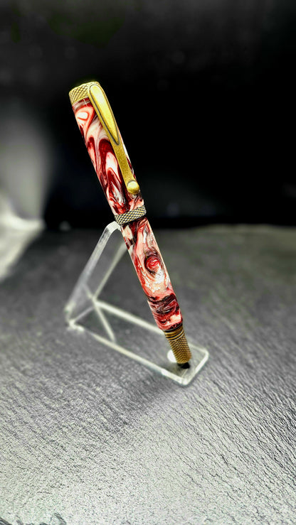 Custom Handmade Marbled Resin Jr Milton Roller Ball