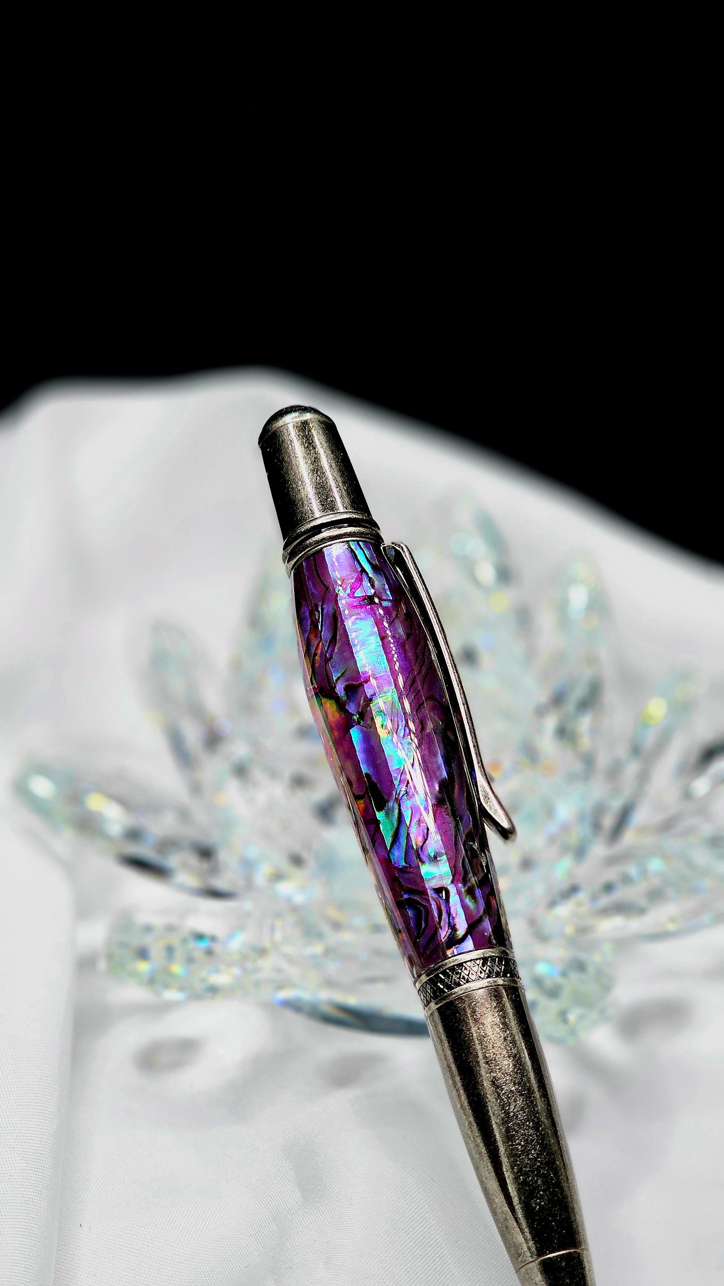 Paua Abalone Sierra Twist Pen, Refillable and great for everyday use