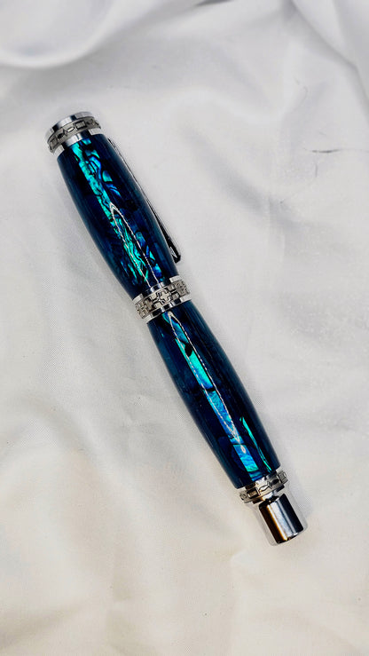 Custom Handmade Paua Abalone Full Size Emperor Roller Ball