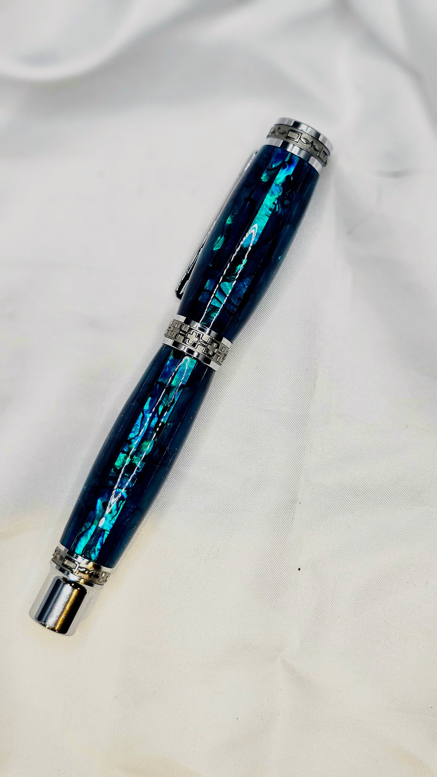 Custom Handmade Paua Abalone Full Size Emperor Roller Ball