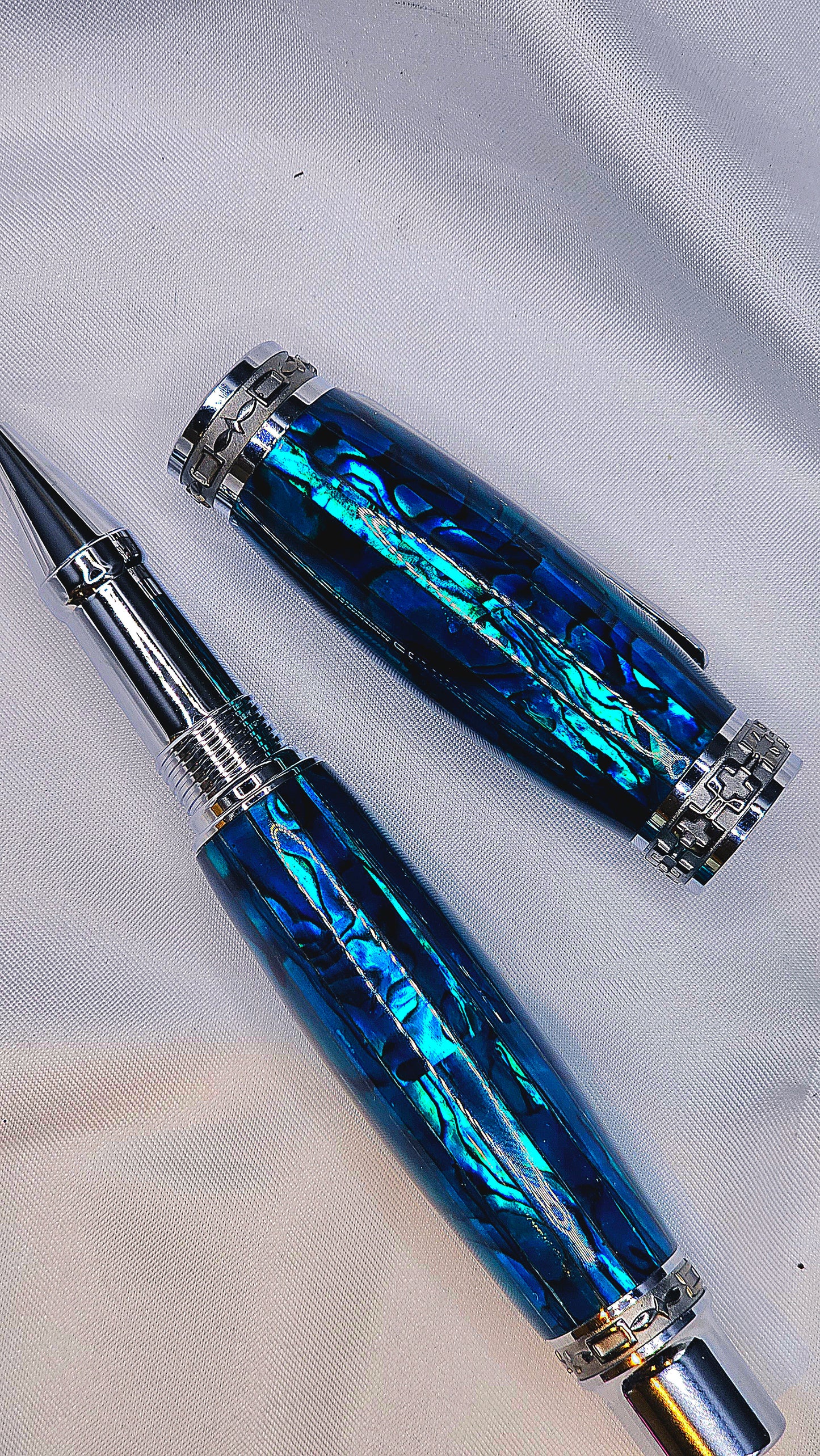 Custom Handmade Paua Abalone Full Size Emperor Roller Ball