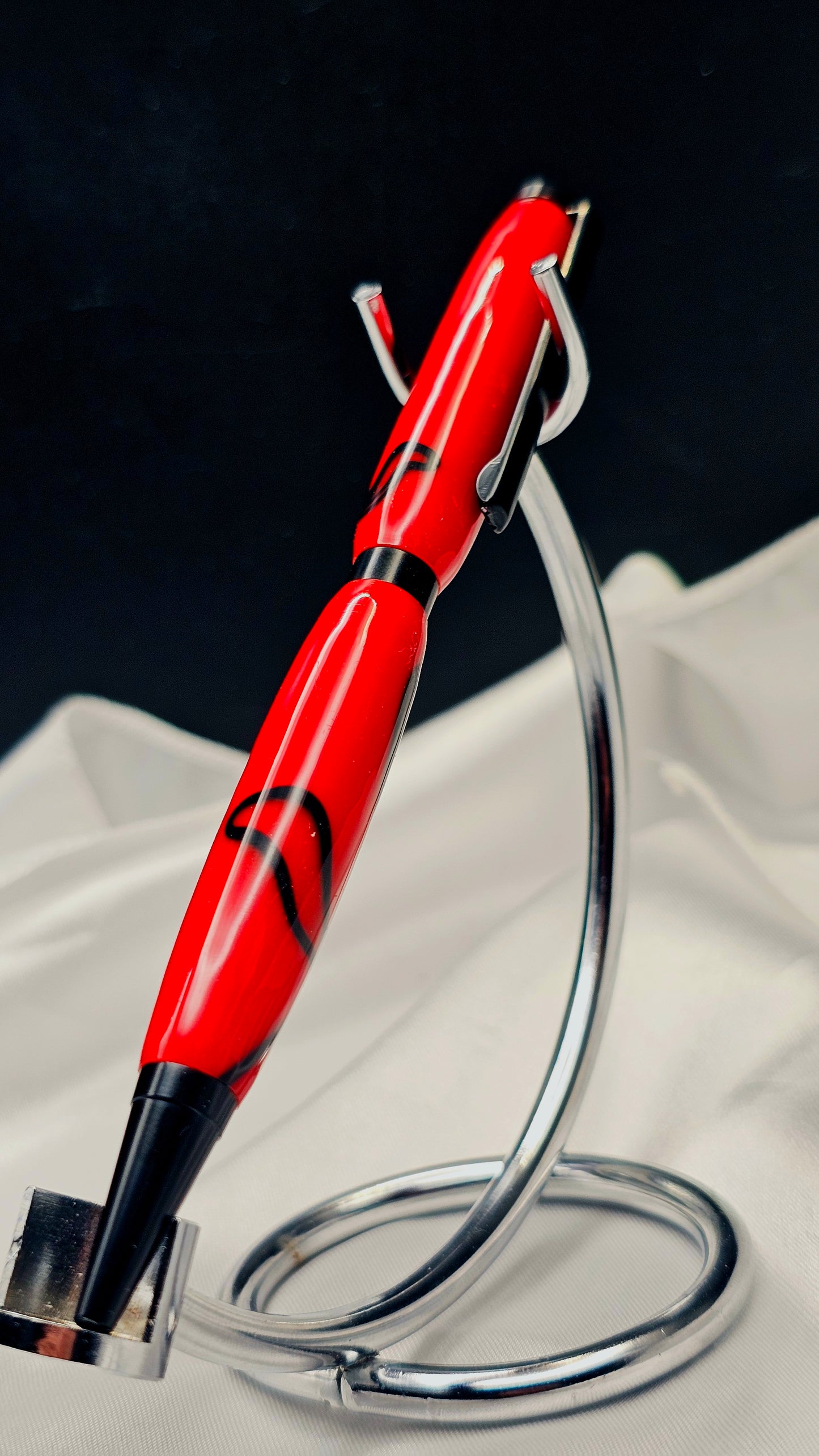 "Crimson Drift" Handmade Twist Pen