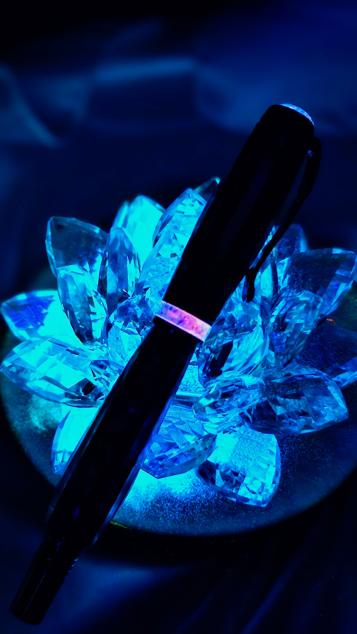 One Of a Kind Handmade Fountain pen or Roller Ball with Paua Abalone Body and a Custom-made Cap and Collar