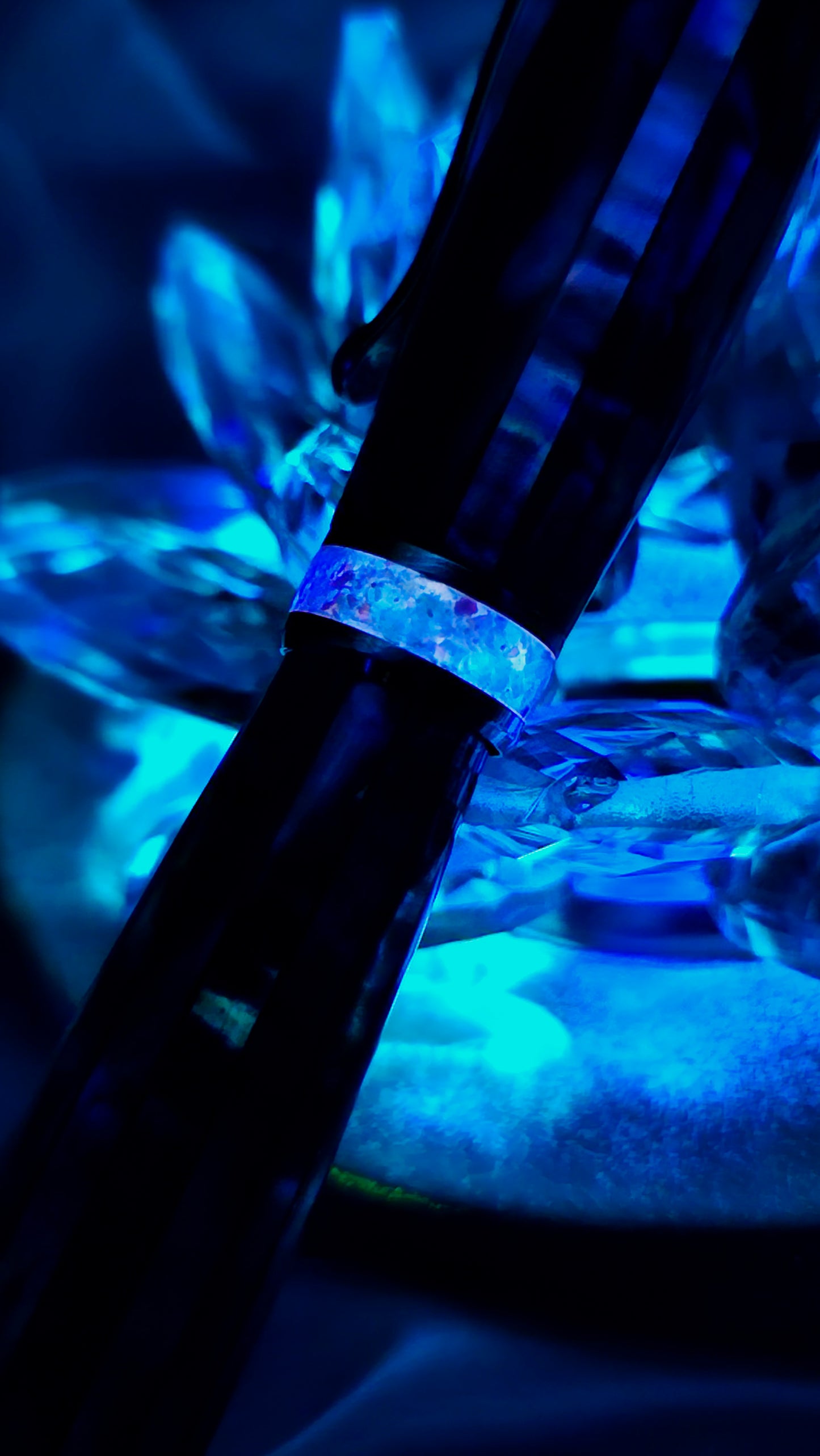 One Of a Kind Handmade Fountain pen or Roller Ball with Paua Abalone Body and a Custom-made Cap and Collar