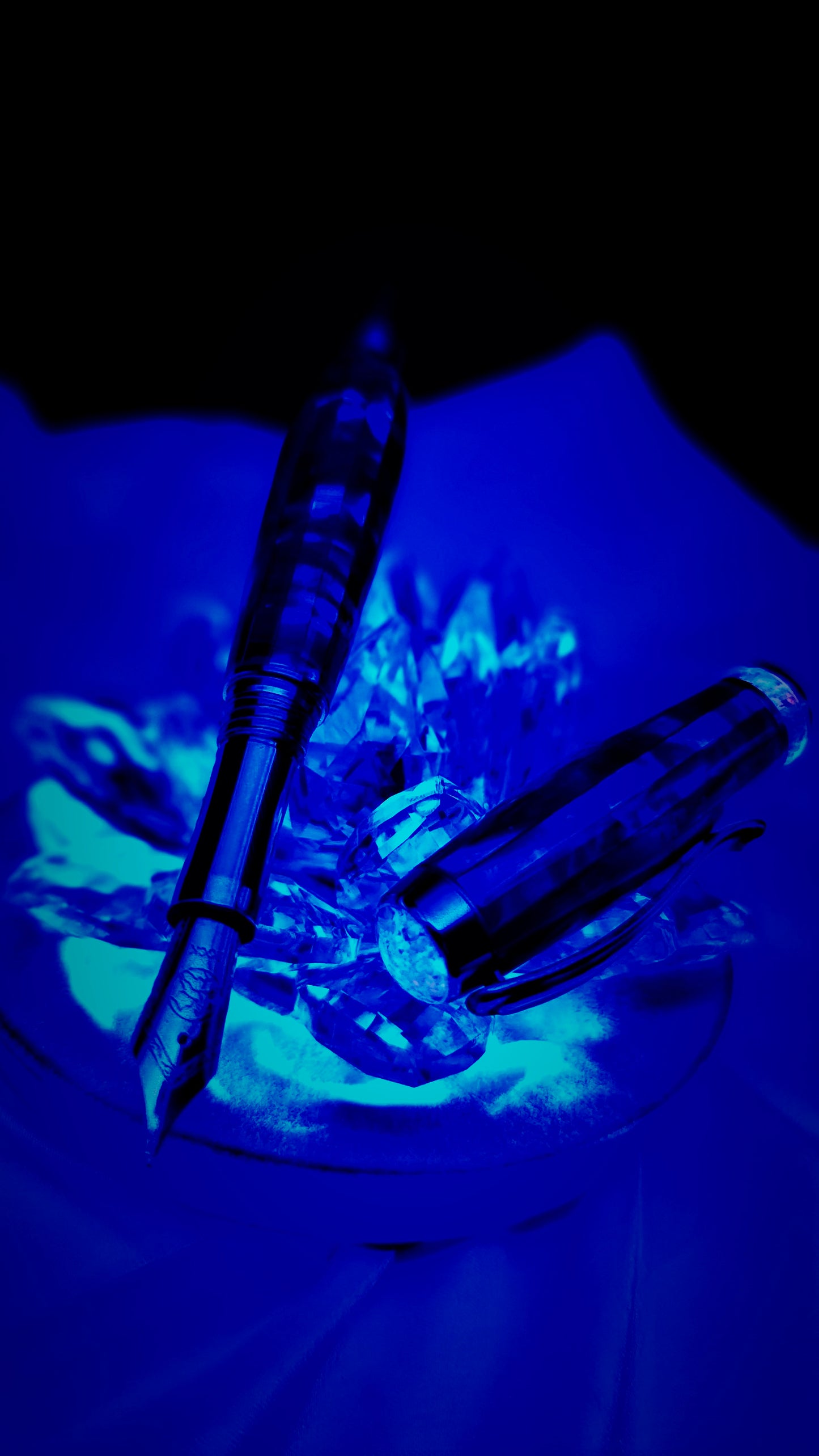 One Of a Kind Handmade Fountain pen or Roller Ball with Paua Abalone Body and a Custom-made Cap and Collar