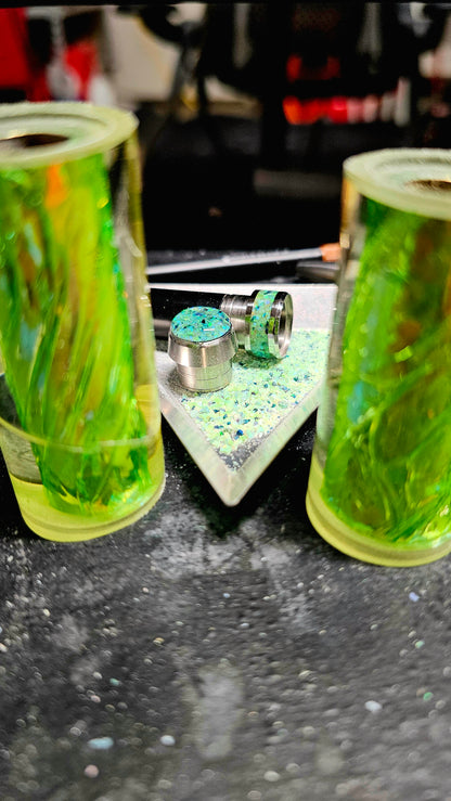 Custom One Of a Kind Handmade Fountain pen with Green Opal FX