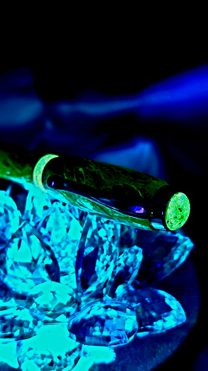 Custom One Of a Kind Handmade Fountain pen with Green Opal FX