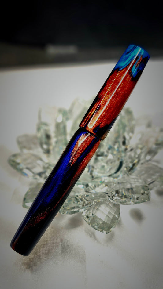 "Dusks Twilight" Bespoke Fountain Pen a Hand Made Resin Body