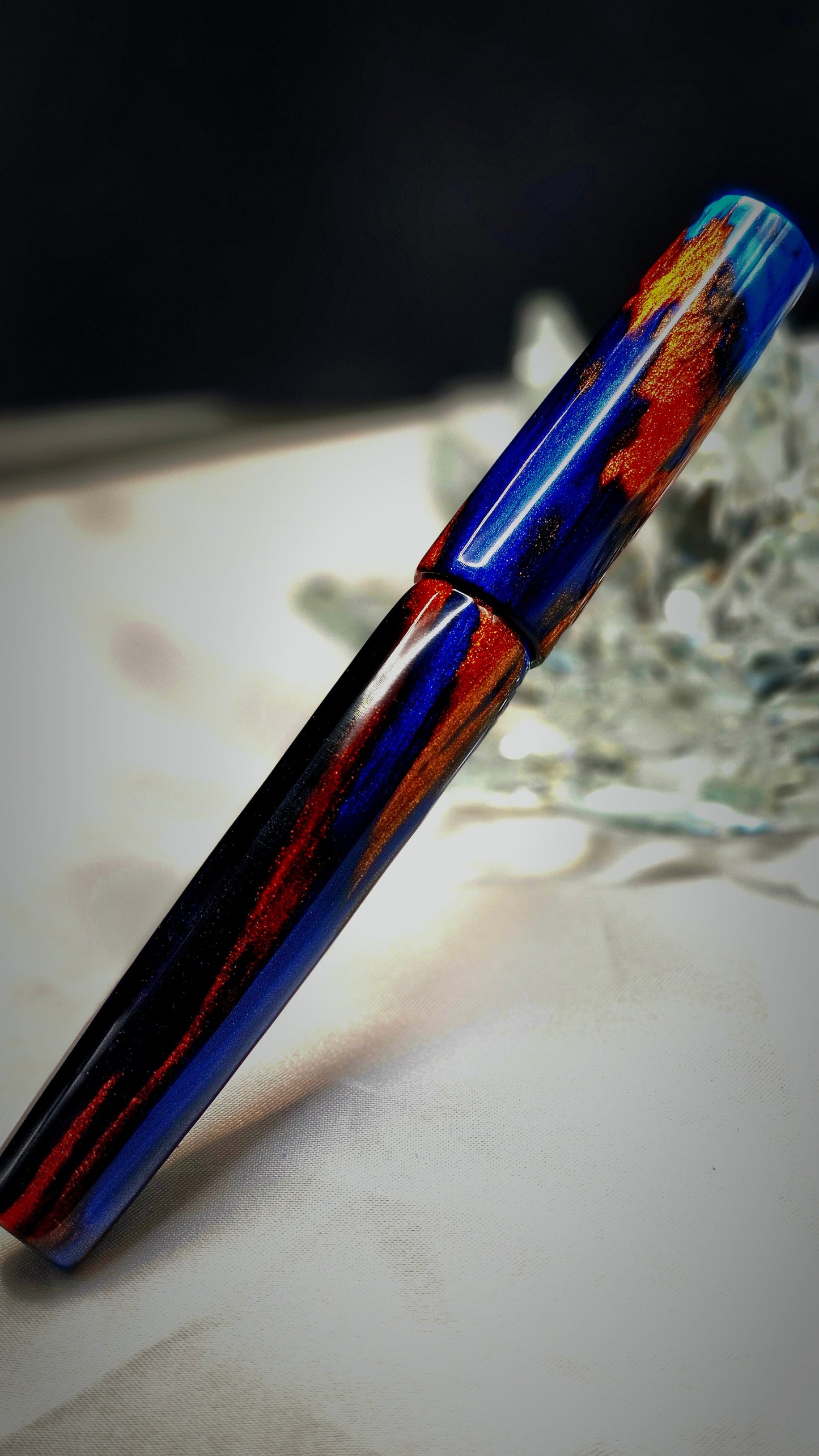 "Dusks Twilight" Bespoke Fountain Pen a Hand Made Resin Body