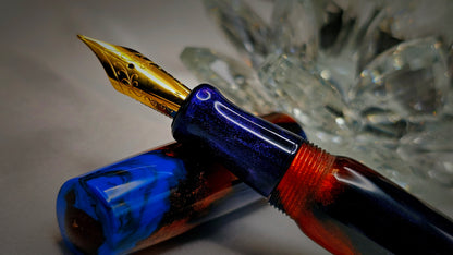 "Dusks Twilight" Bespoke Fountain Pen a Hand Made Resin Body