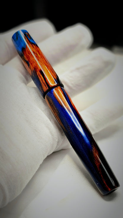 "Dusks Twilight" Bespoke Fountain Pen a Hand Made Resin Body
