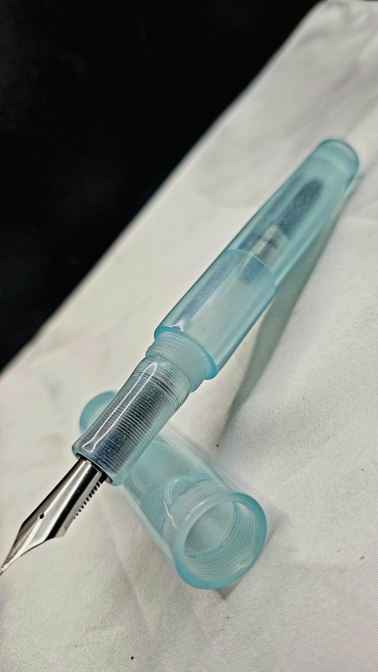 “The Cryoquill Oracle” Bespoke Fountain Pen a Hand Made Resin Body