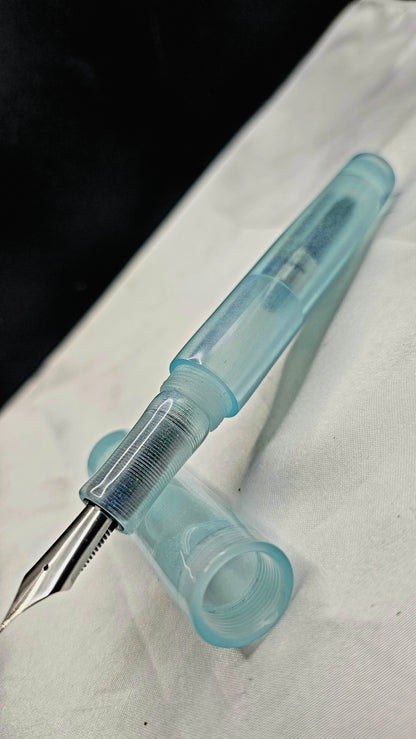 “The Cryoquill Oracle” Bespoke Fountain Pen a Hand Made Resin Body