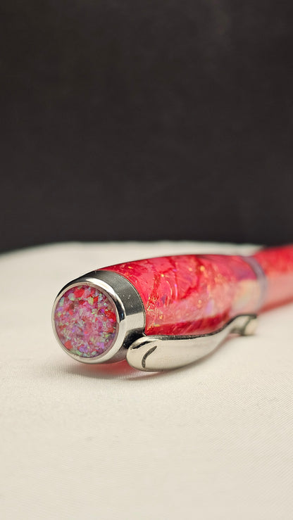 Custom One Of a Kind Handmade Fountain pen with Green Opal FX