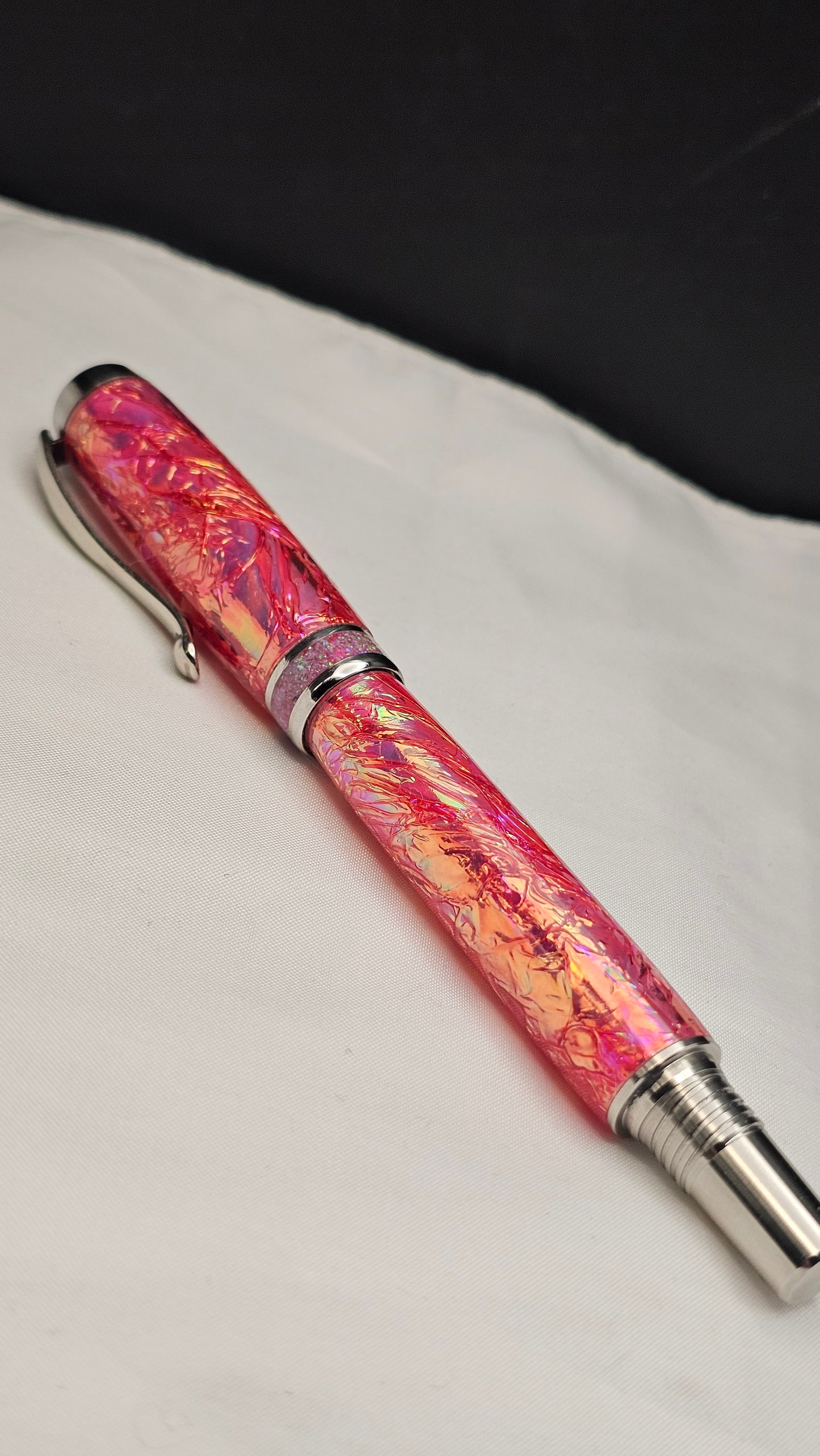 Custom One Of a Kind Handmade Fountain pen with Green Opal FX