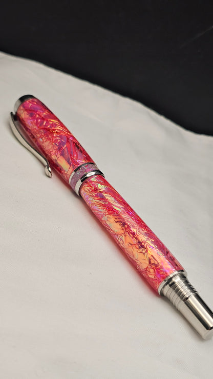 Custom One Of a Kind Handmade Fountain pen with Green Opal FX