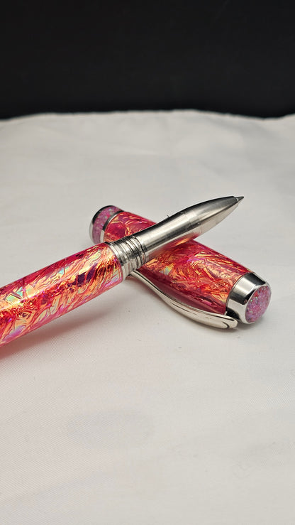 Custom One Of a Kind Handmade Fountain pen with Green Opal FX