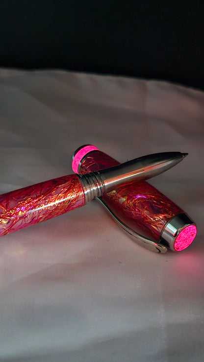 Custom One Of a Kind Handmade Fountain pen with Green Opal FX