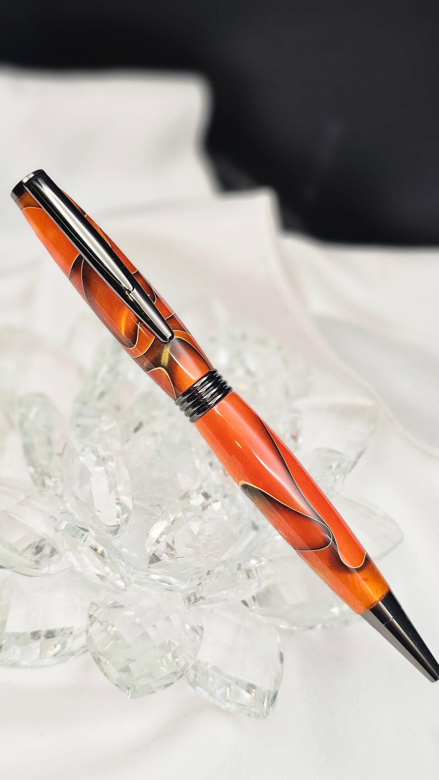 "Orange Drift" Handmade Twist pen