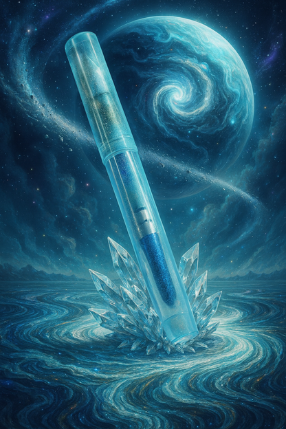 “The Cryoquill Oracle” Bespoke Fountain Pen a Hand Made Resin Body
