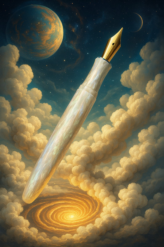 “The Oracle's Whisper” Bespoke Fountain Pen a Hand Made Resin Body