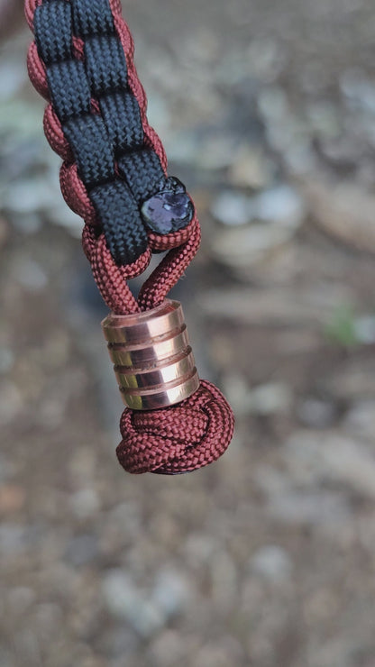 Compact Damascus Knife – Copperstrike with Carbon Fiber